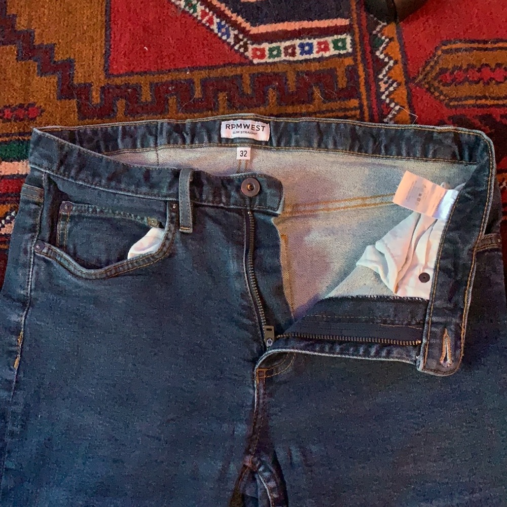 Size 32 RPMWEST Blue Jeans - Picture 2 of 3